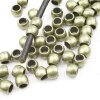 50 Metal Beads 7x5 mm (Ø 4 mm), Antique Brass