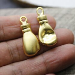 5 boxing glove Pendants, Matt Gold