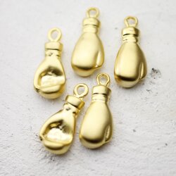 5 boxing glove Pendants, Matt Gold