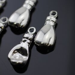 5 boxing glove Pendants, Rhodium