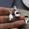 5 boxing glove Pendants, Rhodium