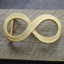 Matte Gold Infinity Belt Buckle