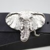 Antique Silver Elephant Head Belt buckle