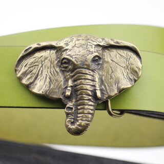 Antique Bronze Elephant Head Belt buckle