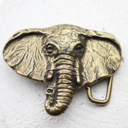 Antique Bronze Elephant Head Belt buckle