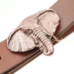 Antique Copper Elephant Head Belt buckle