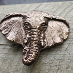 Antique Copper Elephant Head Belt buckle