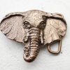 Antique Copper Elephant Head Belt buckle