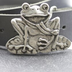 Antique Silver Frog Belt Buckle