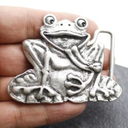 Frosch Gürtelschnalle, Antik Silber