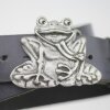 Frosch Gürtelschnalle, Antik Silber