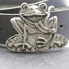 Frosch Gürtelschnalle, Antik Silber