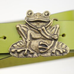 Frosch Gürtelschnalle, altmessing