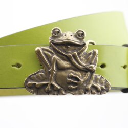 Antique Bronze Frog Belt Buckle