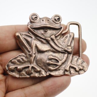 Antique Copper Frog Belt Buckle