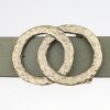 Antique Brass Double O-Ring Belt Buckle