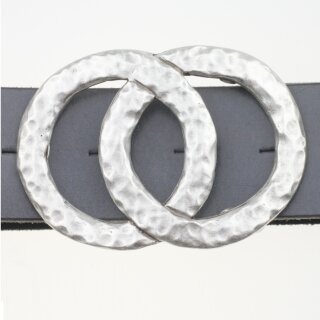 Vintage Grey Double O-Ring Belt Buckle