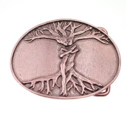 Antique Copper Belt Buckles Tree of Life