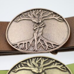 Antique Copper Belt Buckles Tree of Life