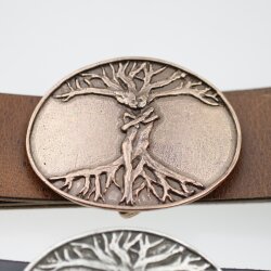 Antique Copper Belt Buckles Tree of Life