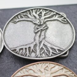 Belt Buckles Tree of Life Vintage Grey