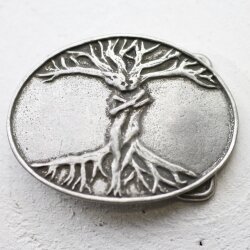 Belt Buckles Tree of Life Vintage Grey