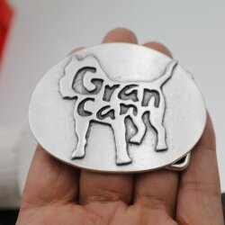 Antique Silver Belt Buckle Dog Gran Canaria