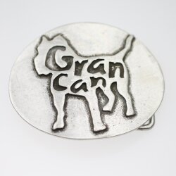 Gran Canaria Hund Gürtelschnalle Hunde,dunkel Silber