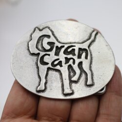 Dog Gran Canaria Belt Buckle, Darksilver