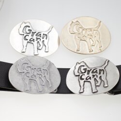 Dog Gran Canaria Belt Buckle, Darksilver