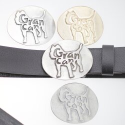 Dog Gran Canaria Belt Buckle, Darksilver