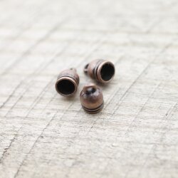 20 Antique Copper Endparts for 4 mm Leather