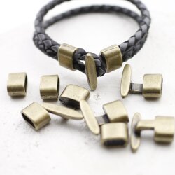 5 Sets Haken Verschluß  für Armband, altmessing