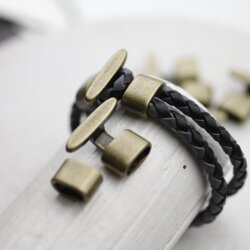 5 Sets Haken Verschluß  für Armband, altmessing