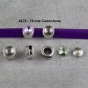 10 Sliderbeads for Swarovski 4470 - 10 mm Cushion Square, Dark Silver