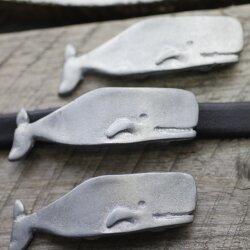 5 Moby Dick Wal Schiebeperlen für DIY Schmuck, Pure Zamak