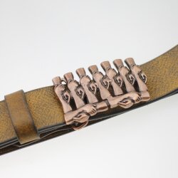 Belt Buckle hand to hand, antique copper