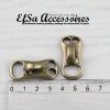 5 Hook Closures Antique Brass