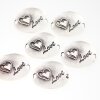 5 Heart Love Connectors Antique Silver