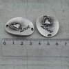 5 Heart Love Connectors Antique Silver