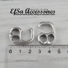 5 Haken Verschluss Sets, Altsilber