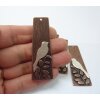 Nature, Bird Pendant, Antique Copper