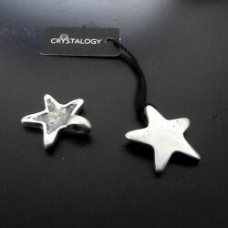 10 Star Pendants, antique silver