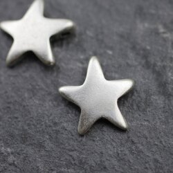 10 Star Pendants, antique silver