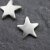 10 Star Pendants, antique silver