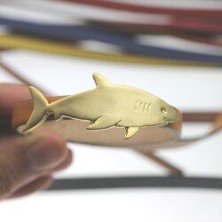 5 Shark Slider Bracelet Finding, Connector for Leather...