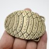 Crocodile Skin Effect Belt Buckle, Antique Brass