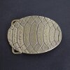 Crocodile Skin Effect Belt Buckle, Antique Brass