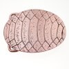 Crocodile Skin Effect Belt Buckle, Antique Copper