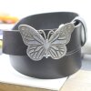 Belt Buckle Butterfly with ornaments, 8,0x5,5 cm, Antique Silver